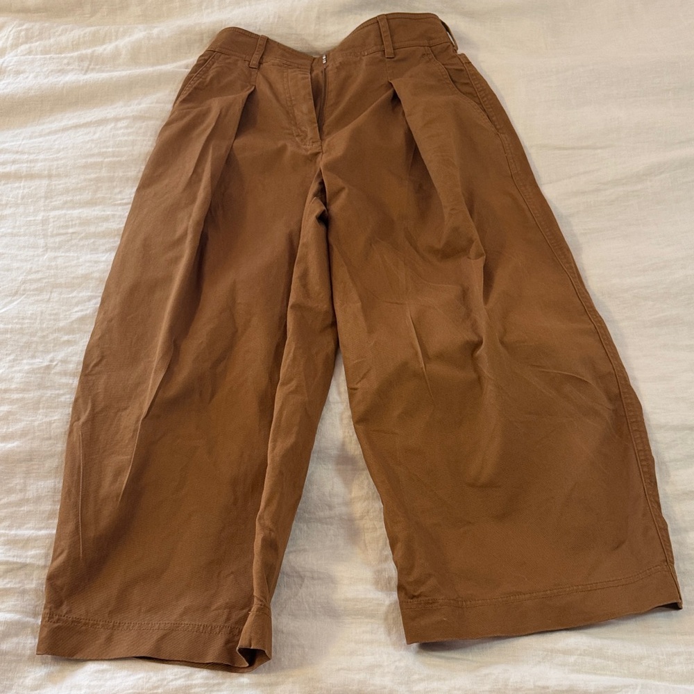 The Group Babaton, wide leg cropped cotton pants, womens size 0